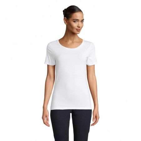 Neoblu - Tee-shirt manches courtes jersey mercerisé femme LUCAS WOMEN - Blanc Optique
