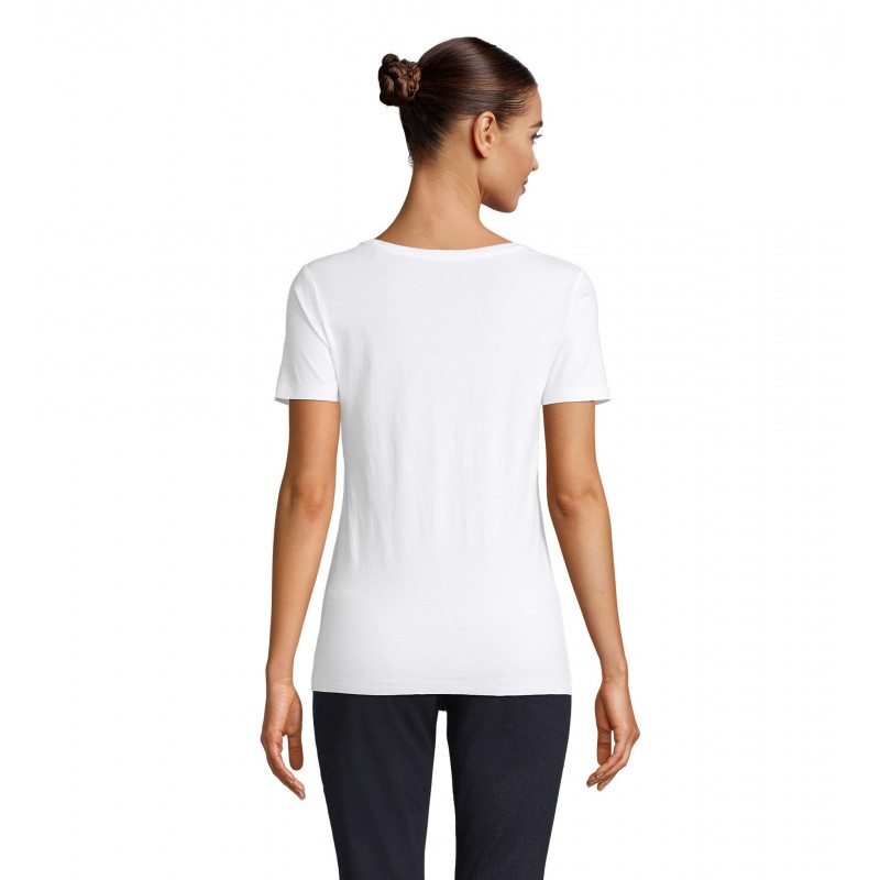 Neoblu - Tee-shirt manches courtes jersey mercerisé femme LUCAS WOMEN - Blanc Optique