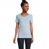 Neoblu - Tee-shirt manches courtes jersey mercerisé femme LUCAS WOMEN - Bleu Léger