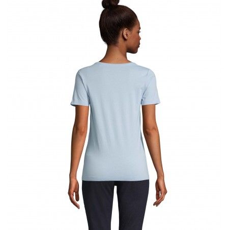 Neoblu - Tee-shirt manches courtes jersey mercerisé femme LUCAS WOMEN - Bleu Léger