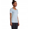 Neoblu - Tee-shirt manches courtes jersey mercerisé femme LUCAS WOMEN - Bleu Léger