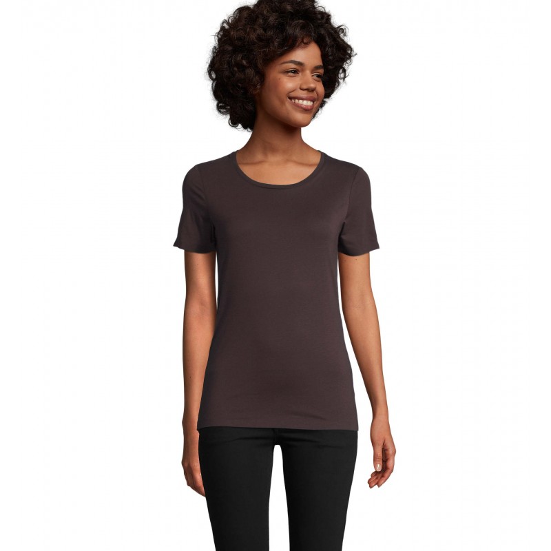 Neoblu - Tee-shirt manches courtes jersey mercerisé femme LUCAS WOMEN - Bordeaux