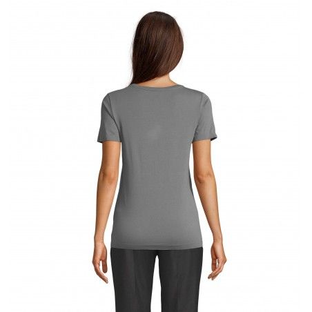 Neoblu - Tee-shirt manches courtes jersey mercerisé femme LUCAS WOMEN - Gris Léger