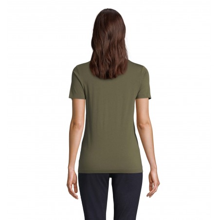 Neoblu - Tee-shirt manches courtes jersey mercerisé femme LUCAS WOMEN - Kaki Intense
