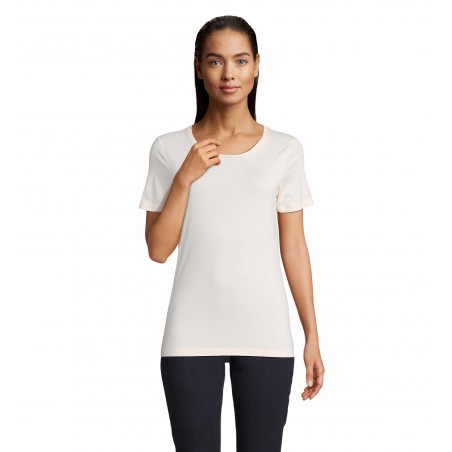 Neoblu - Tee-shirt manches courtes jersey mercerisé femme LUCAS WOMEN - Nude