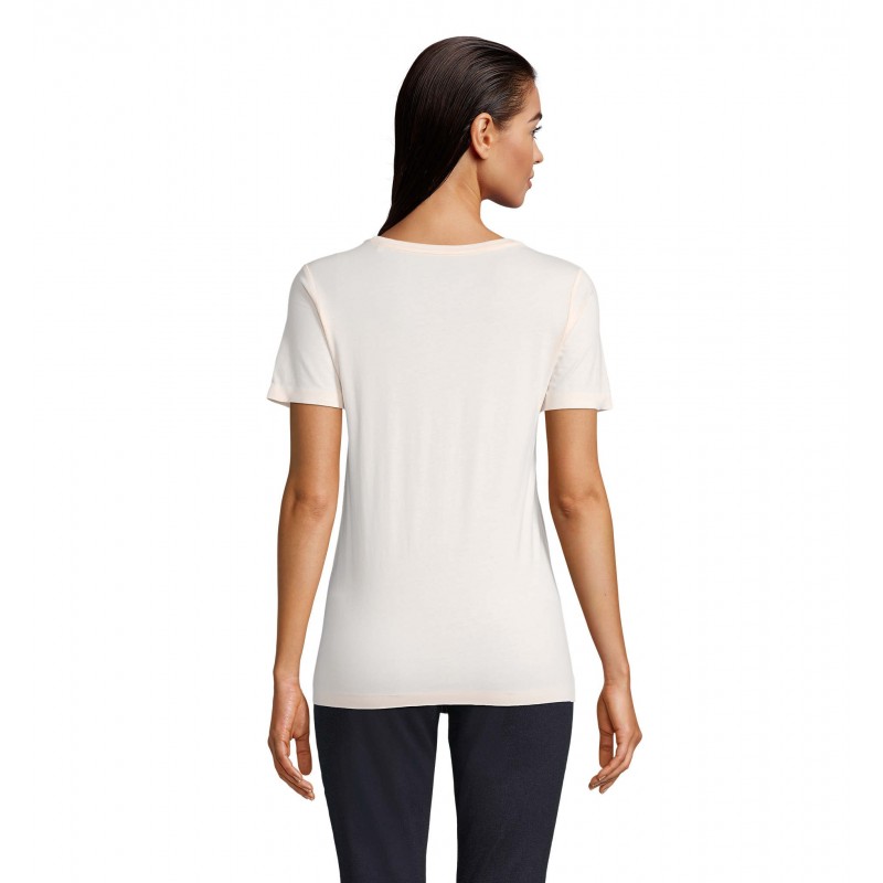 Neoblu - Tee-shirt manches courtes jersey mercerisé femme LUCAS WOMEN - Nude