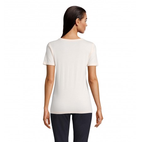 Neoblu - Tee-shirt manches courtes jersey mercerisé femme LUCAS WOMEN - Nude