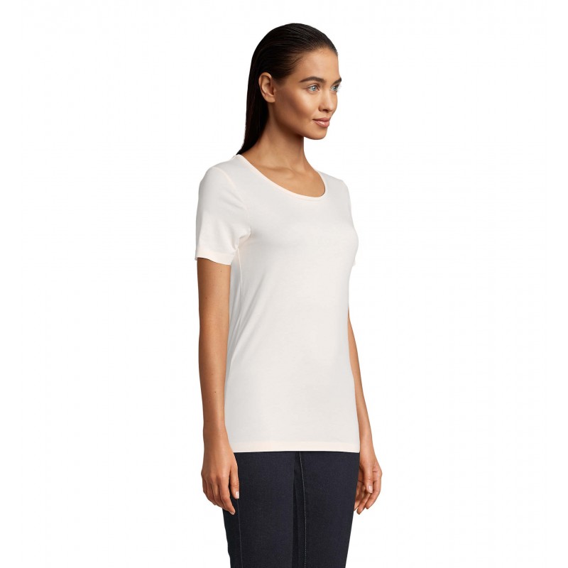 Neoblu - Tee-shirt manches courtes jersey mercerisé femme LUCAS WOMEN - Nude