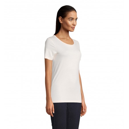Neoblu - Tee-shirt manches courtes jersey mercerisé femme LUCAS WOMEN - Nude
