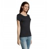 RTP Apparel - Tee-shirt femme coupe cousu manches courtes TEMPO 185 WOMEN - Noir Profond