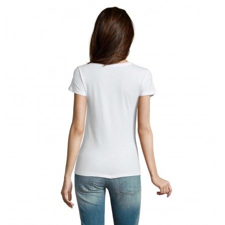 RTP Apparel - Tee-shirt femme coupe cousu manches courtes TEMPO 185 WOMEN - Blanc