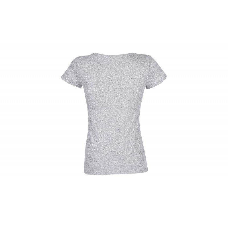 RTP Apparel - Tee-shirt femme coupe cousu manches courtes TEMPO 185 WOMEN - Gris Chiné
