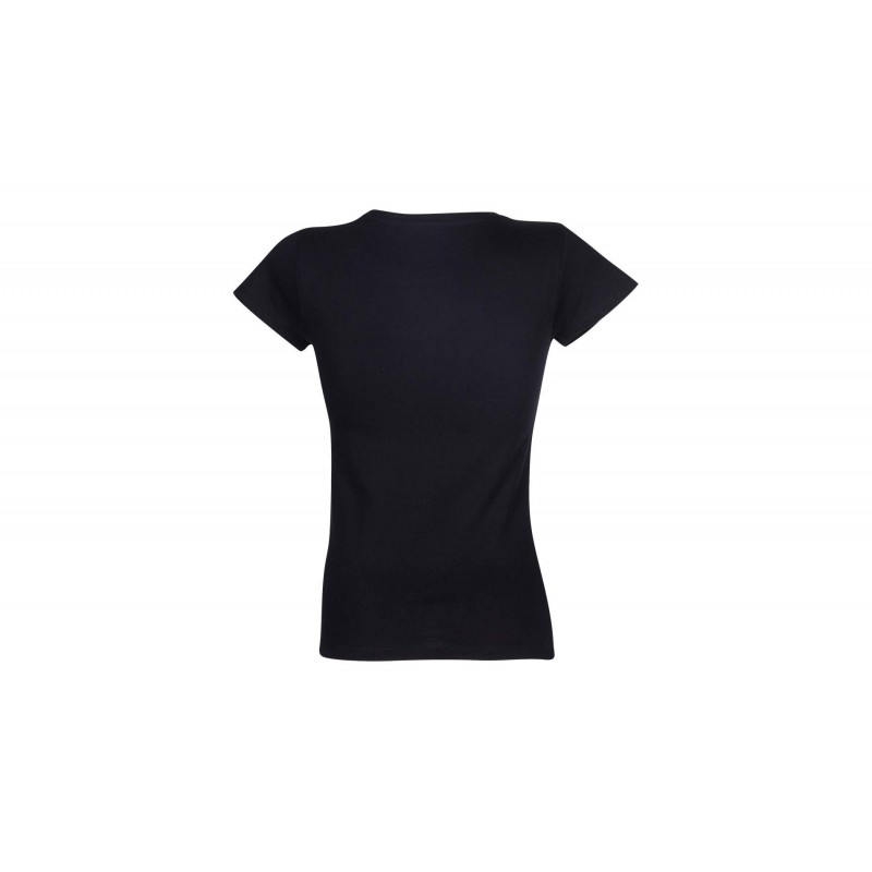 RTP Apparel - Tee-shirt femme coupe cousu manches courtes TEMPO 145 WOMEN - Noir Profond