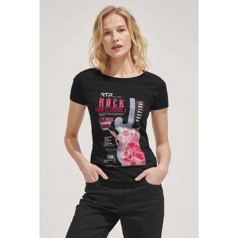 RTP Apparel - Tee-shirt femme coupe cousu manches courtes TEMPO 145 WOMEN