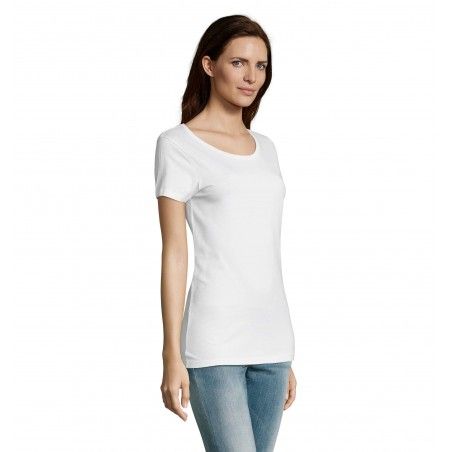 RTP Apparel - Tee-shirt femme coupe cousu manches courtes COSMIC 155 WOMEN - Blanc