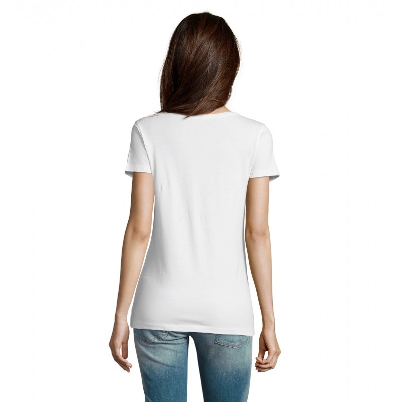 RTP Apparel - Tee-shirt femme coupe cousu manches courtes COSMIC 155 WOMEN - Blanc