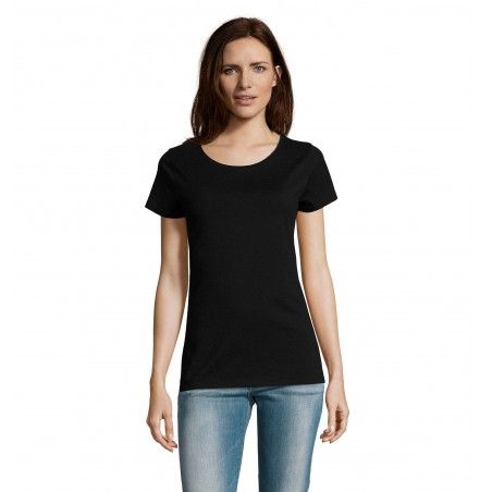 RTP Apparel - Tee-shirt femme coupe cousu manches courtes COSMIC 155 WOMEN - Noir Profond