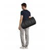 Sol's - Sac polochon en toile enduite COBALT - Noir