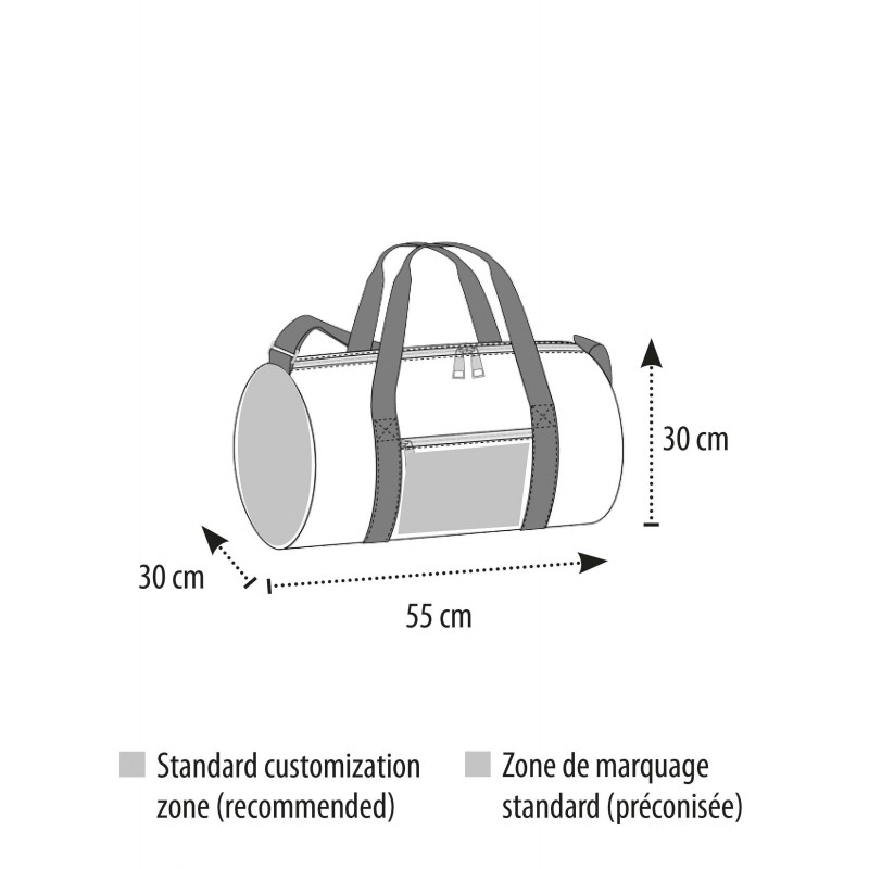 Sol's - Sac polochon en toile enduite COBALT