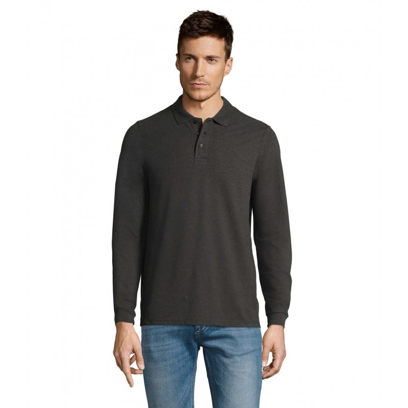 Sol's - Polo homme WINTER II - Anthracite Chiné