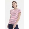 Sol's - Tee-shirt femme col rond rayé MILES WOMEN