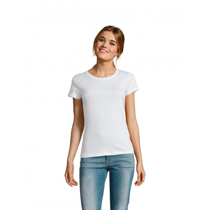 Sol's - Tee-shirt femme manches courtes MILO WOMEN - Blanc