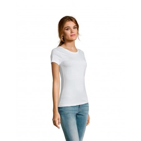 Sol's - Tee-shirt femme manches courtes MILO WOMEN - Blanc