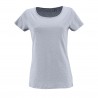 Sol's - Tee-shirt femme manches courtes MILO WOMEN - Bleu Ciel Chiné
