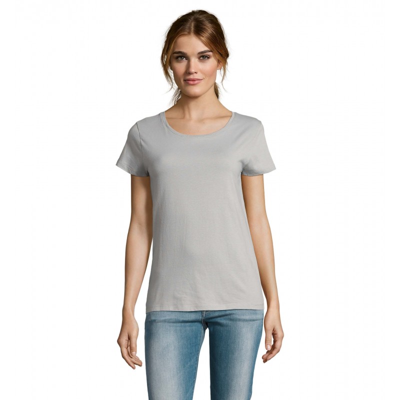Sol's - Tee-shirt femme manches courtes MILO WOMEN - Gris Pur