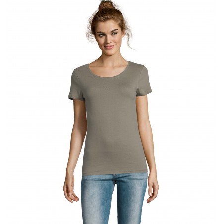 Sol's - Tee-shirt femme manches courtes MILO WOMEN - Kaki