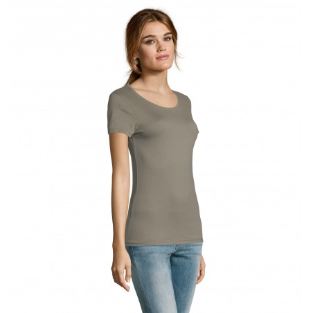 Sol's - Tee-shirt femme manches courtes MILO WOMEN - Kaki