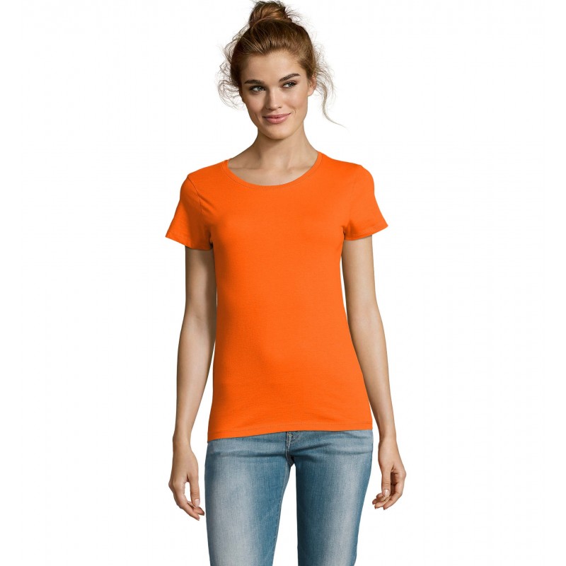 Sol's - Tee-shirt femme manches courtes MILO WOMEN - Orange