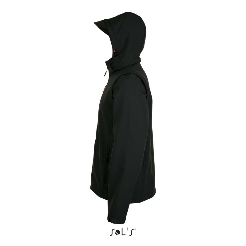 Sol's - Softshell capuche et manches amovibles TRANSFORMER - Noir
