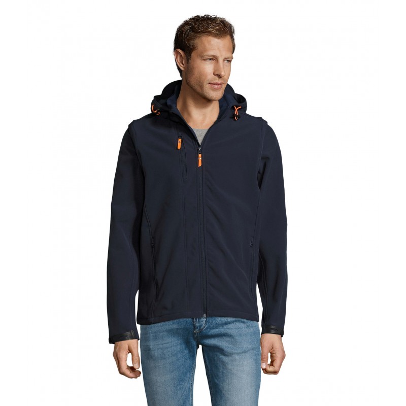 Sol's - Softshell capuche et manches amovibles TRANSFORMER - French Marine