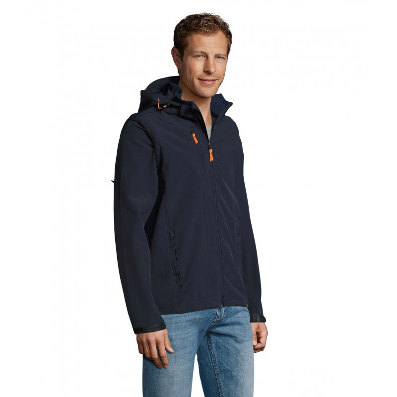 Sol's - Softshell capuche et manches amovibles TRANSFORMER - French Marine