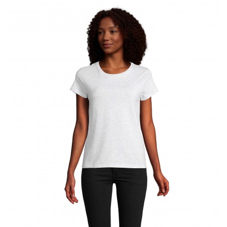 Sol's - Tee-shirt femme jersey col rond ajusté CRUSADER WOMEN - Blanc Chiné