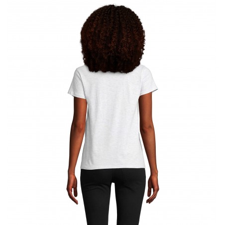 Sol's - Tee-shirt femme jersey col rond ajusté CRUSADER WOMEN - Blanc Chiné