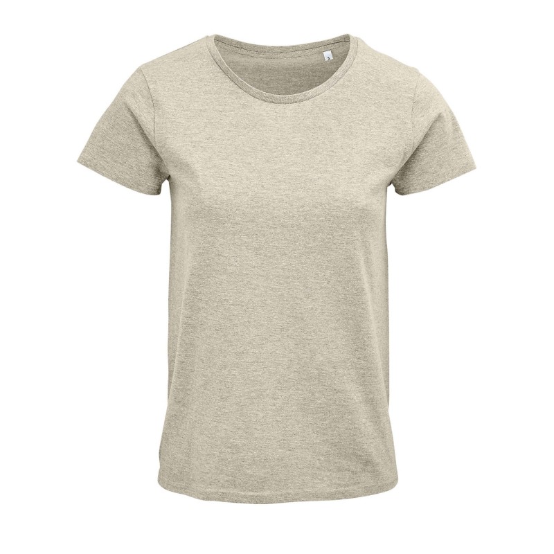 Sol's - Tee-shirt femme jersey col rond ajusté CRUSADER WOMEN - Beige Chiné