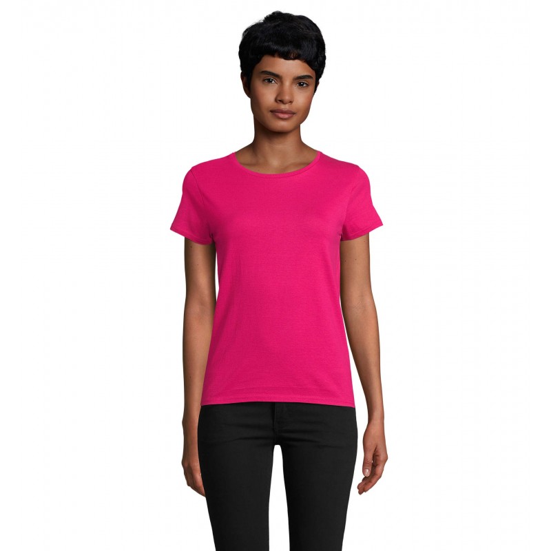 Sol's - Tee-shirt femme jersey col rond ajusté CRUSADER WOMEN - Fuchsia