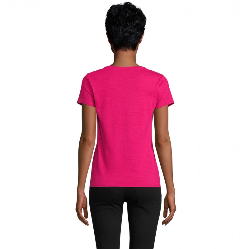 Sol's - Tee-shirt femme jersey col rond ajusté CRUSADER WOMEN - Fuchsia
