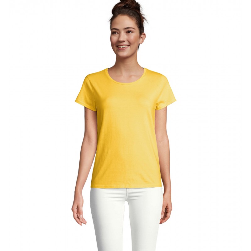 Sol's - Tee-shirt femme jersey col rond ajusté CRUSADER WOMEN - Jaune