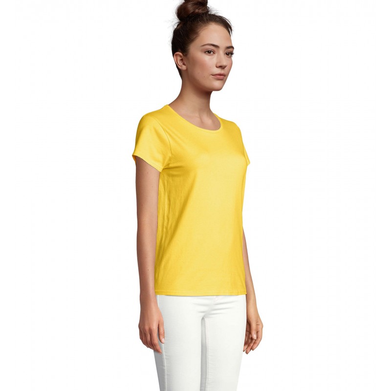 Sol's - Tee-shirt femme jersey col rond ajusté CRUSADER WOMEN - Jaune