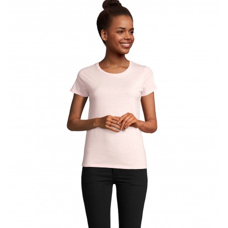 Sol's - Tee-shirt femme jersey col rond ajusté CRUSADER WOMEN - Rose Chiné