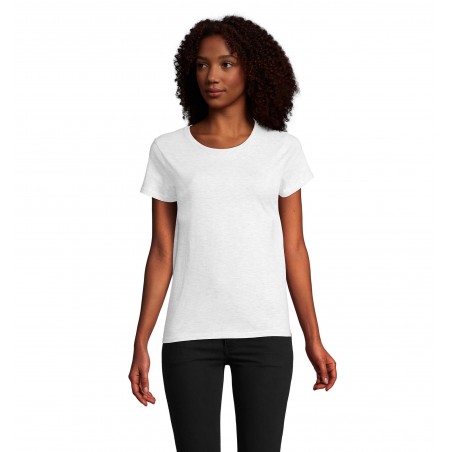 Sol's - Tee-shirt femme jersey col rond ajusté PIONEER WOMEN - Blanc Chiné