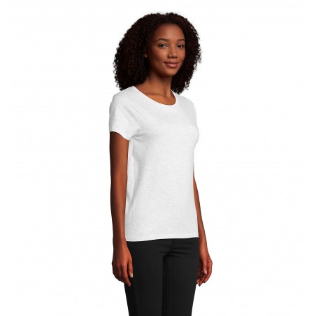 Sol's - Tee-shirt femme jersey col rond ajusté PIONEER WOMEN - Blanc Chiné