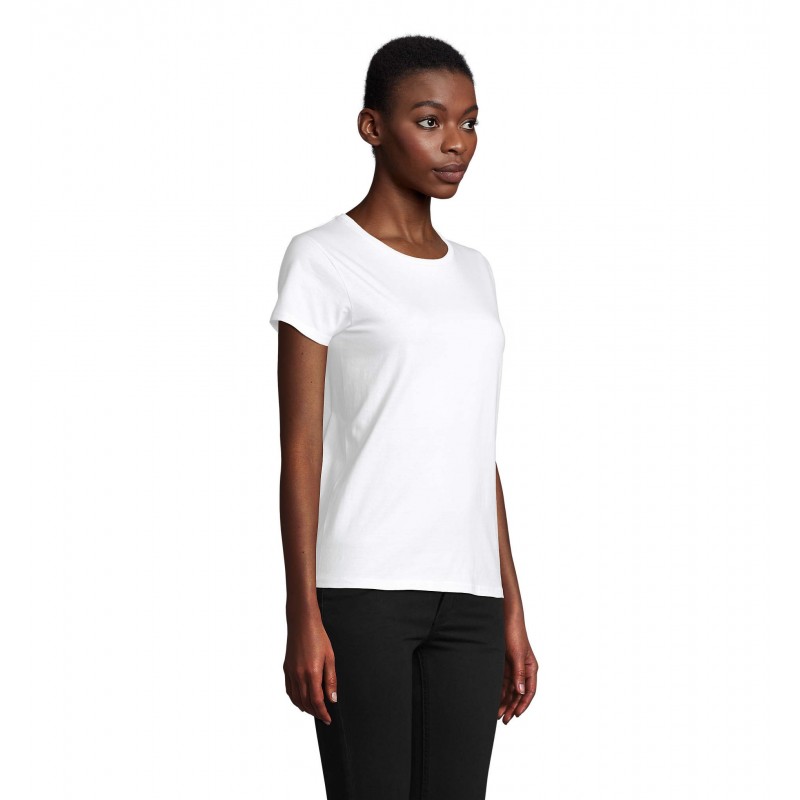 Sol's - Tee-shirt femme jersey col rond ajusté PIONEER WOMEN - Blanc
