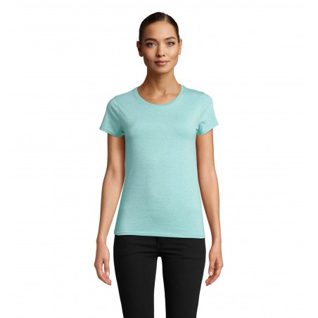 Sol's - Tee-shirt femme jersey col rond ajusté CRUSADER WOMEN - Vert Clair Chiné
