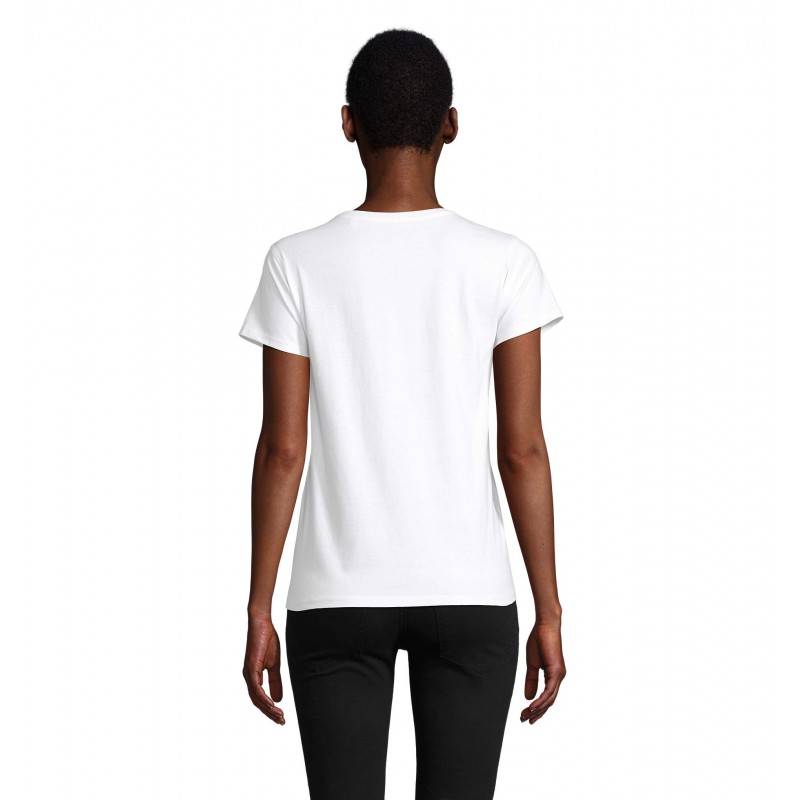 Sol's - Tee-shirt femme jersey col rond ajusté PIONEER WOMEN - Blanc