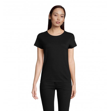 Sol's - Tee-shirt femme jersey col rond ajusté PIONEER WOMEN - Noir Profond