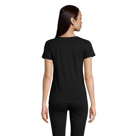 Sol's - Tee-shirt femme jersey col rond ajusté PIONEER WOMEN - Noir Profond